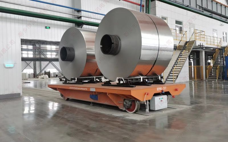 軌道電動(dòng)平板車——卷材加工車間的好幫手