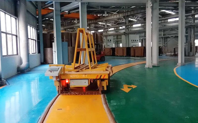 車間鋪設(shè)電動地平車軌道時怎么計算轉(zhuǎn)彎半徑